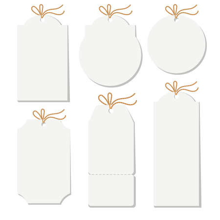 Cute collection of stencils vector isolated tags without patternのイラスト素材