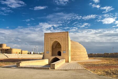 The mosque in Samarkand city in summer, Uzbekistan.の写真素材