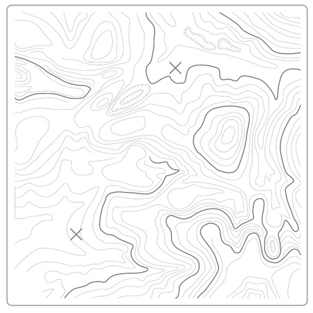 Topographic map of relief and land heightsのイラスト素材
