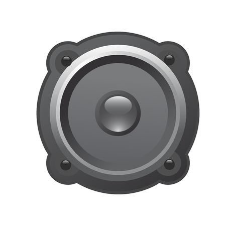 Dynamics loudspeaker icon - glossy audio speaker symbolのイラスト素材