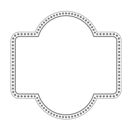 Simple retro frame with dotted and line borderのイラスト素材