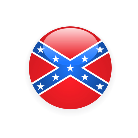Icon with flag of Confederate rebel - CSA symbolのイラスト素材