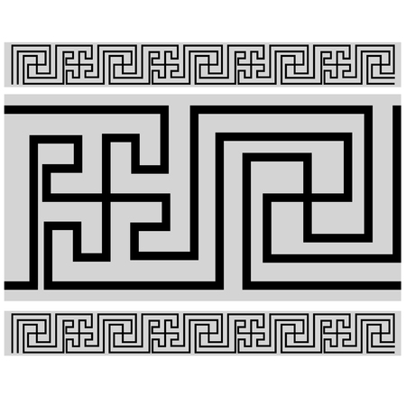 Tibetan style border - Buddhist patternのイラスト素材