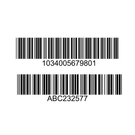Barcode square label on white background