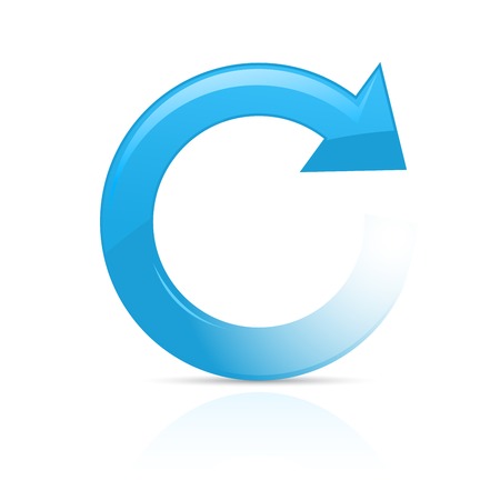 Refresh or reload symbol - blue circular arrowのイラスト素材