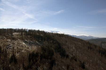 Mountain winter panorama の写真素材