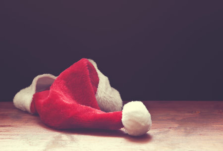 Santa red hatの写真素材