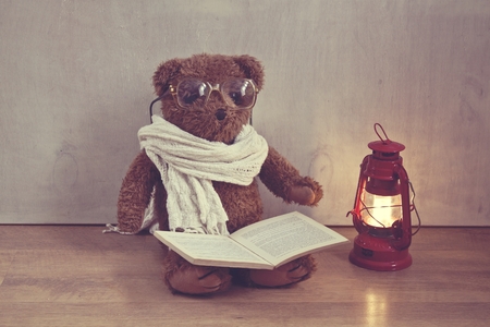 Retro Teddy Bearの写真素材