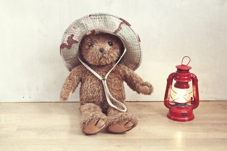 Retro Teddy Bearの写真素材