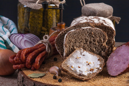 Pickles. Salted Cucumbers still-lifeの写真素材