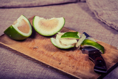 Sweet green grapefruit - vintage styleの写真素材