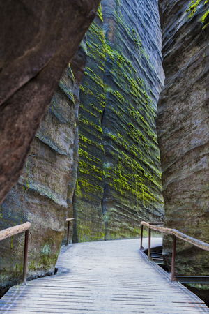 National Park of Adrspach-Teplice rocks. Rock Town. Czech Republicの写真素材