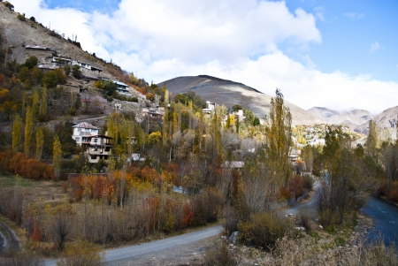 Village in Fallの写真素材