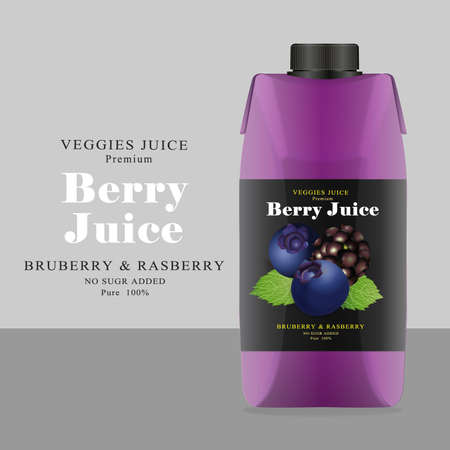 Package and Label berry Juiceのイラスト素材