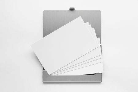 Business card in box 3の写真素材