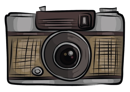 vintage cameraのイラスト素材