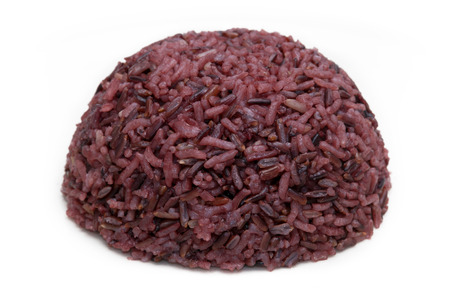 Rice berry put on white backgroundの写真素材