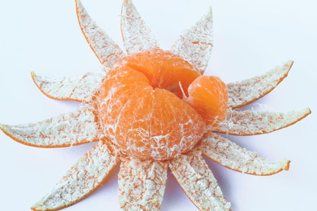 orange peel isolateの写真素材