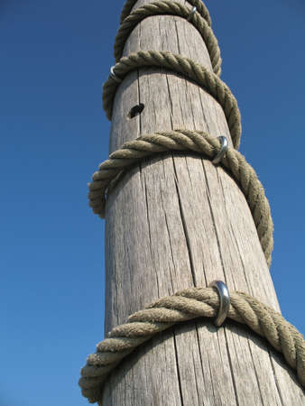 a bole surronded by cordの写真素材