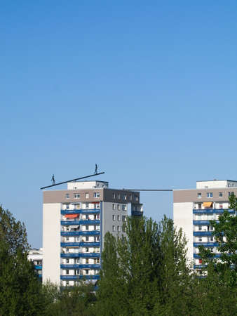 Balancing figuresの写真素材