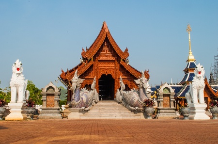 front of thai churchの写真素材