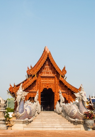 front of thai churchの写真素材