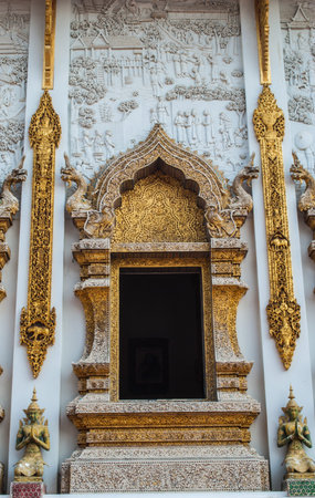 thai style temple windows