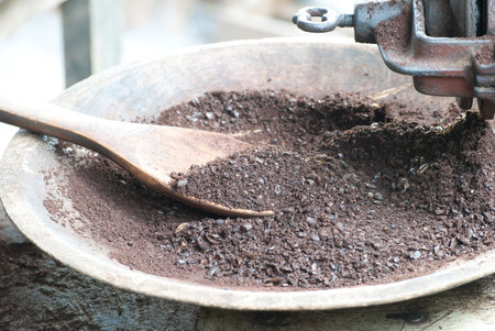 Vintage coffee mill grinderの写真素材