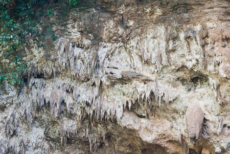 Background of limestone texture at Ko-Laung waterfall Chiang Mai, Thailand