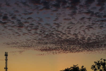 clouds view at the time of sunsetの写真素材