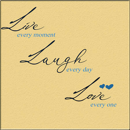 live love laugh positive motivational quotesの写真素材