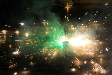 Fireworks explosion during the night celebrationsの写真素材