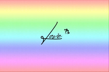 Illustration of Love message on multicolour background valentine specialの写真素材
