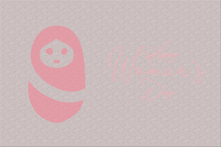Illustration of Happy international women's day banner poster background card wishes greetingの写真素材