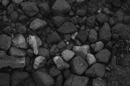 black and white pebbles abstract backgroundの写真素材