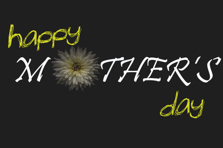 Happy mother day wishes greeting card background on black backgroundの写真素材