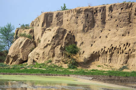 closeup of formations in the desertの写真素材