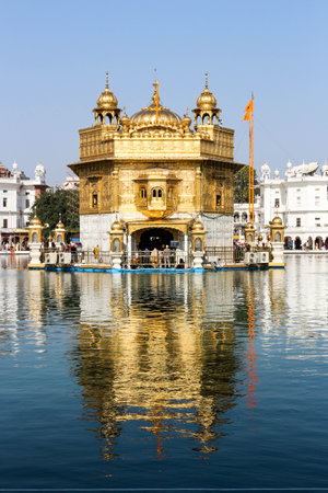 Golden Temple in Amritsar, Punjab, India. Golden Temple is one of the oldest temples in India.の写真素材