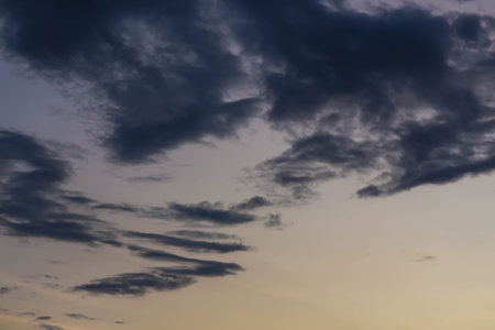 Beautiful sky with clouds at sunset background. Sky with clouds weather nature cloud blueの写真素材