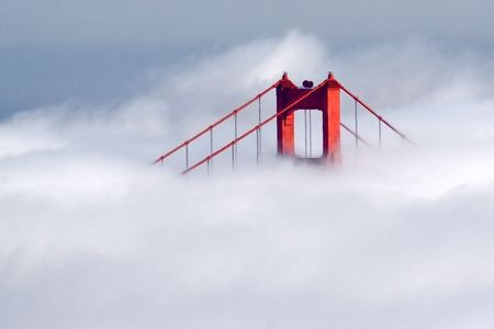 San Francisco bridge on a beautiful day.の写真素材