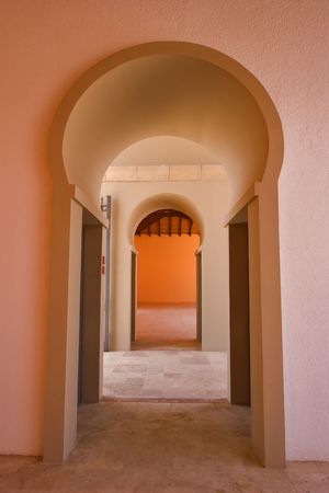  A magnificent suite of halls with marble floorsの写真素材