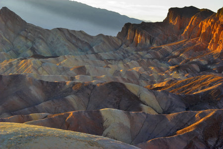  A beautiful and well-known part of Death valley "Zabriskie-point".の写真素材
