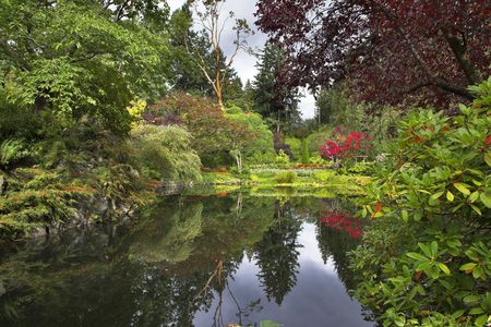  A masterpiece of landscape gardening Butchart Gardens on island Vancouverの写真素材
