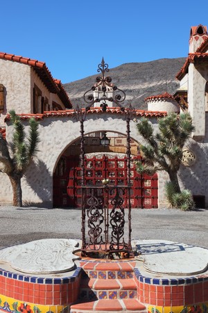 Scotty's Castle in Death Valley in the USA. Magnificent ancient wellの写真素材
