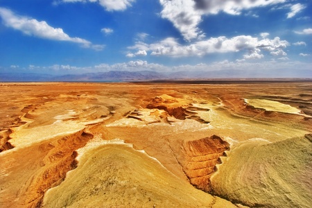 Picturesque ancient mountains about the Dead Sea in Israelの写真素材