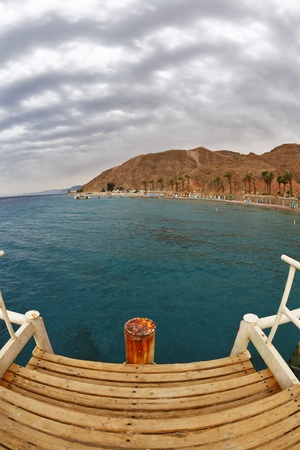 Coral reeves at coast of the resort city of Eilatの写真素材