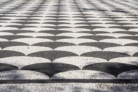 Picturesque sidewalk on a main square of a small city