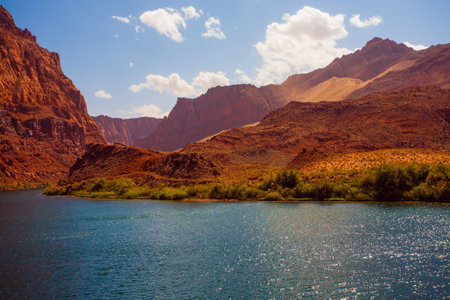 Historic boat crossing Lee's Ferry. Smooth turn of the magnificent Colorado River. Amazing wildlife....