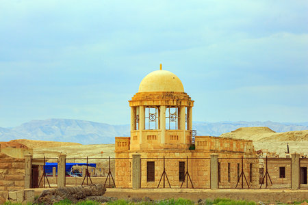 Religious buildings on the Israeli coast. Qasr el Yahud. Place of the Baptism of Jesus Christ on Jordan River in Israel - Bethabara.の写真素材