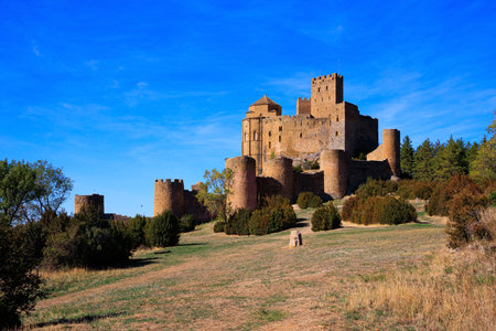 The Spanish defensive structure was built a thousand years ago. Loarre Castle is a Spanish fortress in the province of Aragon. Autumn trip to Spainのeditorial素材